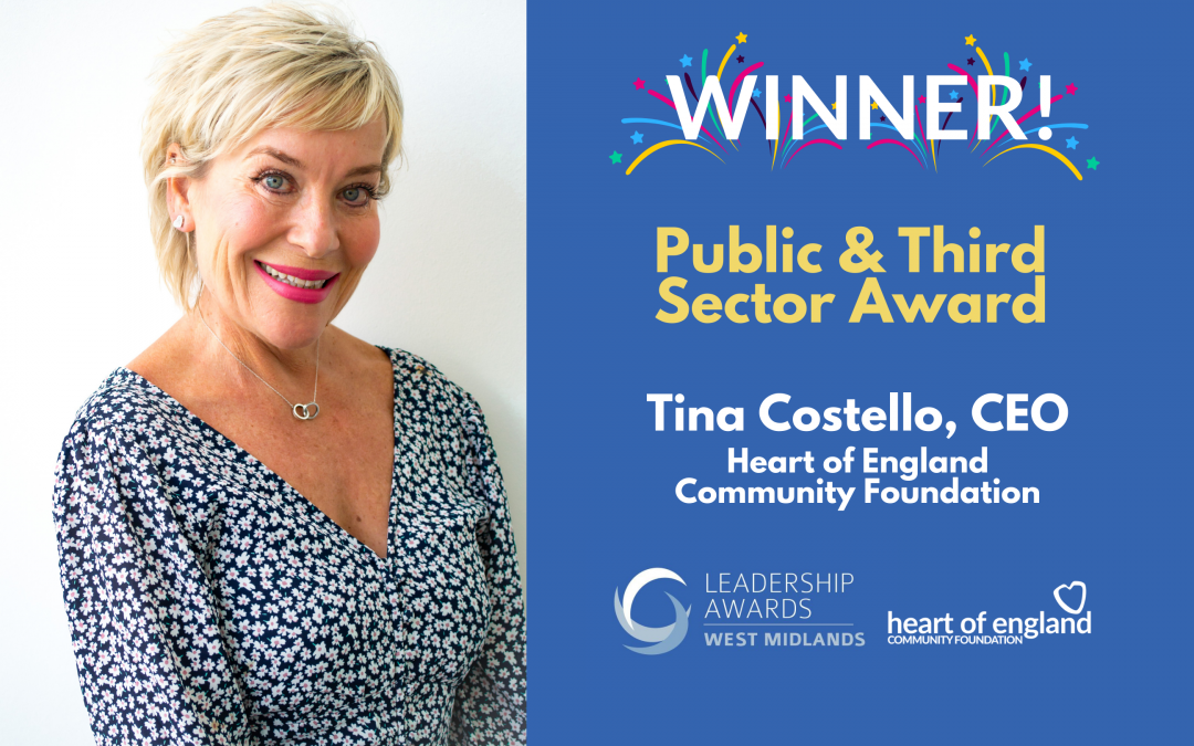Foundation’s CEO Tina Costello wins prestigious award.