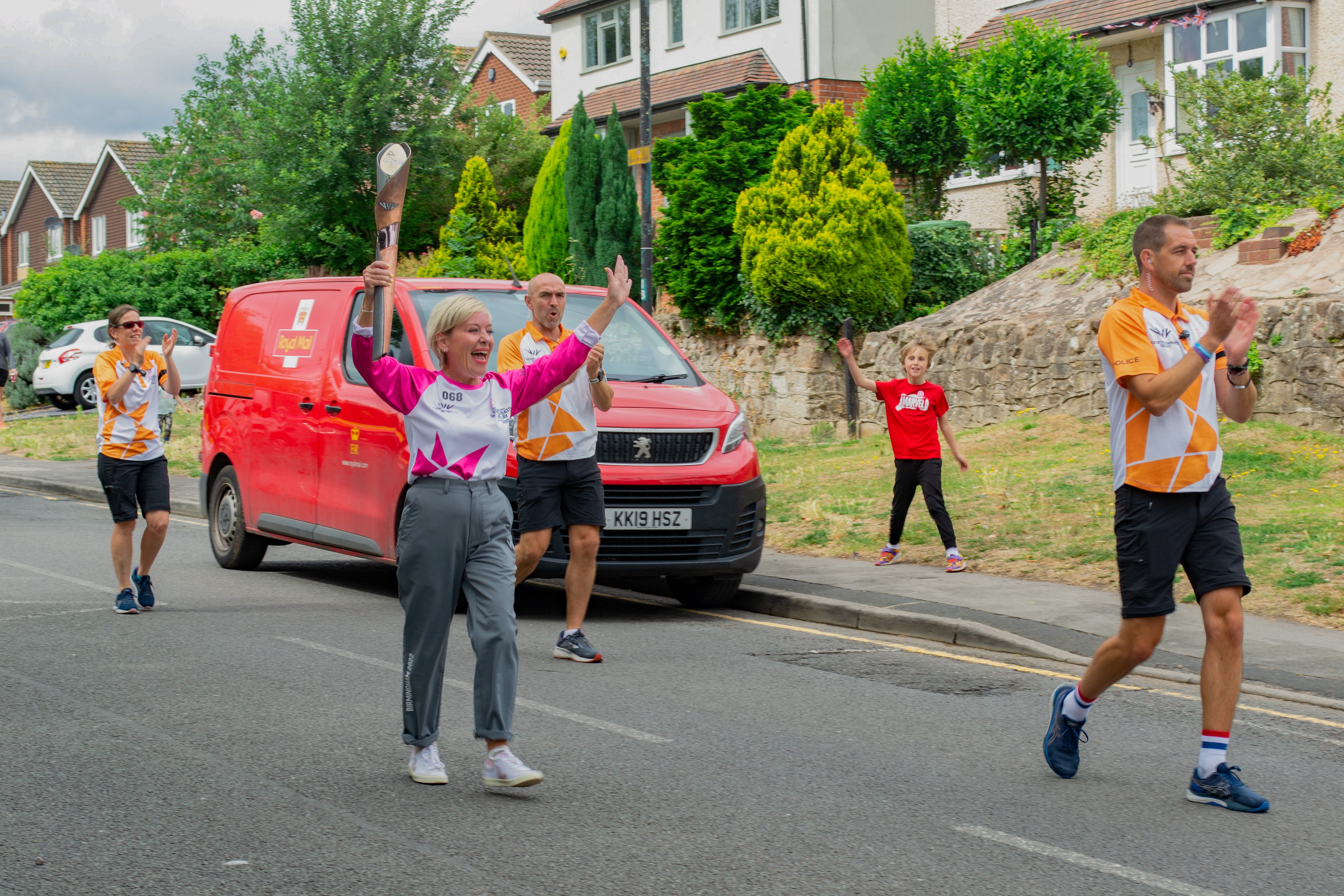 Foundation’s CEO Tina Costello skips for the Queen’s Baton Relay!
