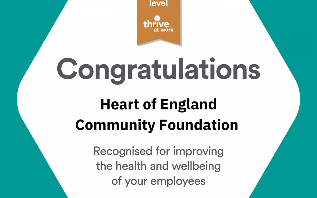 We’ve achieved the Thrive at Work Bronze Accreditation!